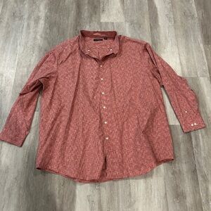 Roundtree & Yorke Dusty Pink Casual Button Down Shirt 4xt